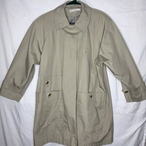 Misty Harbor Trench Coat Women SZ 10 Khaki Driver's Length